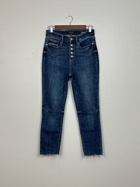 Judy Blue Jeans Womens 26 Blue Skinny Fit Dark Wash Button Fly Stretch Denim
